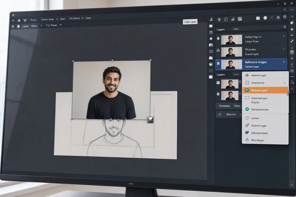 How to Get Rid of a Reference Image in Krita (Delete or Hide It)